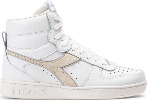 ae9b2a9c1607540ac88f126434bdb4d1 DIADORA Magic Basket Mid Leather Wn White/Lilac Marble