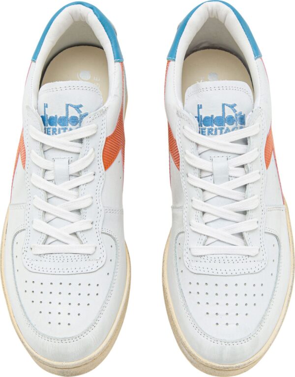 ae9c69724def5fea632e8f5813c2ee15 DIADORA Mi Basket Low Used White/Orange Peel