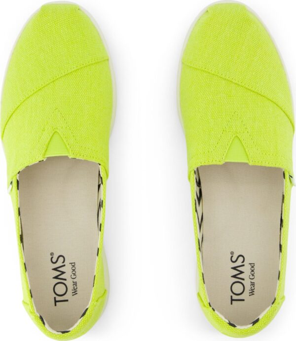 TOMS BRIGHT LIME HERITAGE CANVAS 10021924 Medium Green