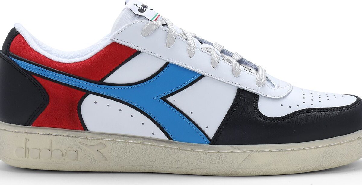 DIADORA Magic Basket Low Icona White/Black/Malibu Blue