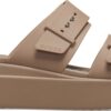 b40057e184fdb071eb1b91f05058d650 Crocs™ Brooklyn Sandal Low Wedge Women's Latte