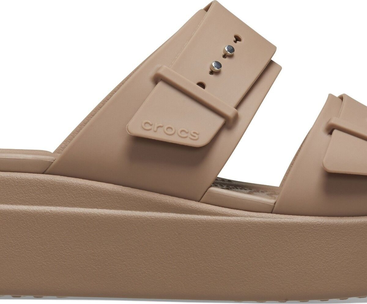 Crocs™ Brooklyn Sandal Low Wedge Women's Latte