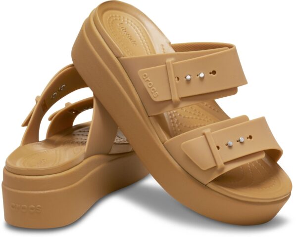 Crocs™ Brooklyn Sandal Low Wedge Women's Umber