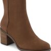 TOMS LEATHER WOMEN'S EVELYN BOOT 10021283 Dark Brown