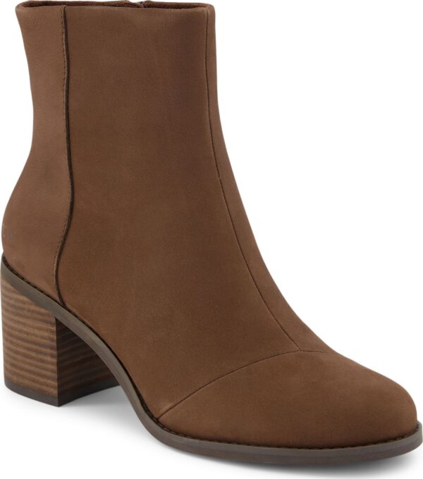 TOMS LEATHER WOMEN'S EVELYN BOOT 10021283 Dark Brown