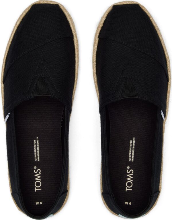 TOMS Recycled Cotton Women Alpargata Rope Black