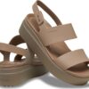 Crocs™ Brooklyn Low Wedge Womens Latte/Mushroom