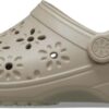 Crocs™ CLASSIC FLORAL CUT OUT CLOG Taupe