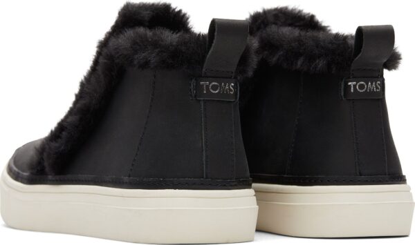 TOMS Leather Faux Fur Women's Bryce Sneaker Black