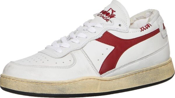 DIADORA Mi Basket Row Cut White/Garnet