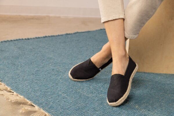 TOMS Recycled Cotton Women Alpargata Rope Black