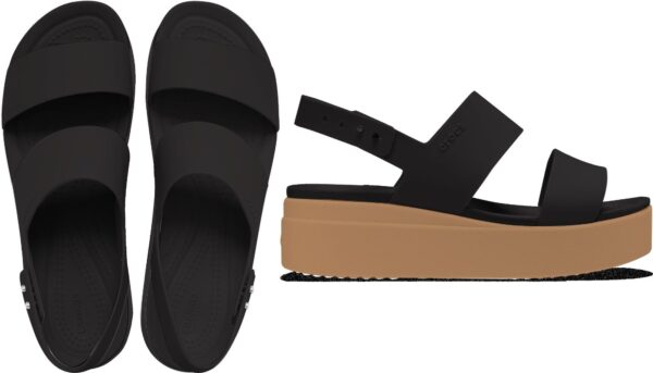 Crocs™ Brooklyn Low Wedge Womens Black/Cashew