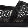 TOMS Moroccan Crochet Women's Classic Alpargata Black
