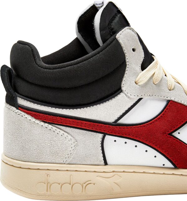 ccf4d5c364bec3b6730befc5547f14ee DIADORA Magic Basket Demi Cut Suede Leather White/Ferrari Red Italy