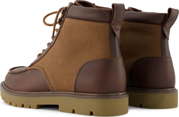 TOMS OAK WAXED CANVAS/LEATHER MEN'S BOOT 10021370 Brown