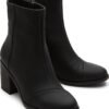 TOMS LEATHER WOMEN'S EVELYN BOOT 10020228 Black