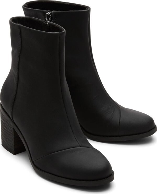 TOMS LEATHER WOMEN'S EVELYN BOOT 10020228 Black