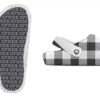 Crocs™ Classic Buff Check Cozzzy Slipper Black/White