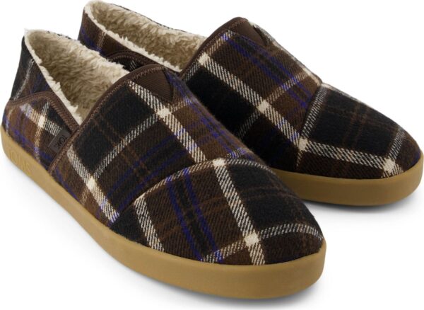 TOMS COZY PLAID MEN'S SLIPPER 10021275 Brown
