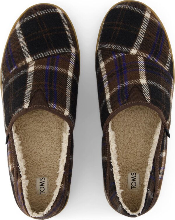 TOMS COZY PLAID MEN'S SLIPPER 10021275 Brown