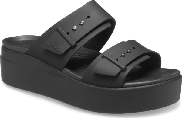 Crocs™ Brooklyn Sandal Low Wedge Women's Black