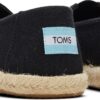 TOMS Recycled Cotton Women Alpargata Rope Black