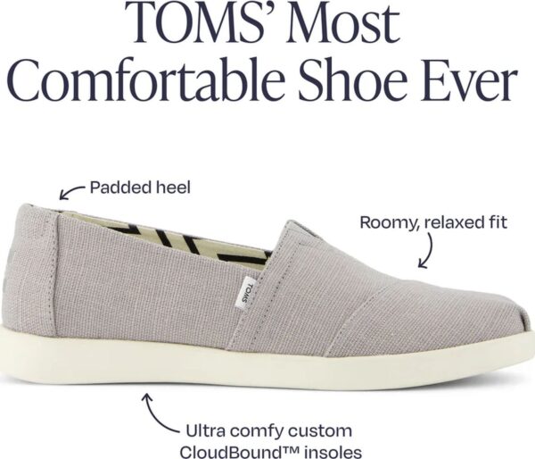 TOMS DRIZZLE GREY HERITAGE CANVAS 10021572 Grey