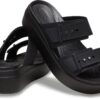 Crocs™ Brooklyn Sandal Low Wedge Women's Black