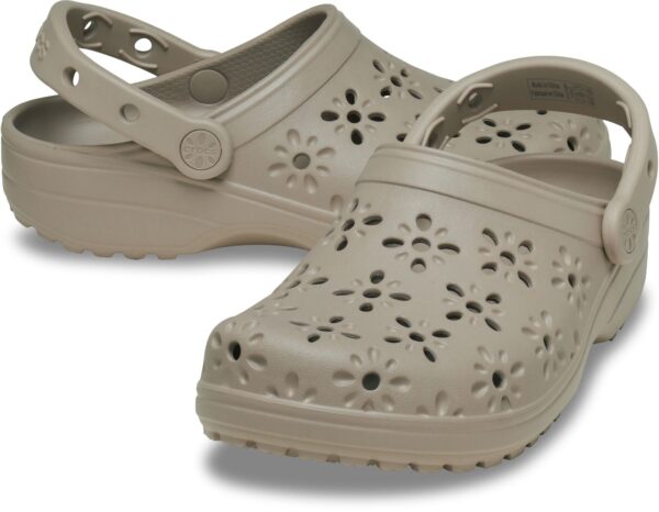 Crocs™ CLASSIC FLORAL CUT OUT CLOG Taupe