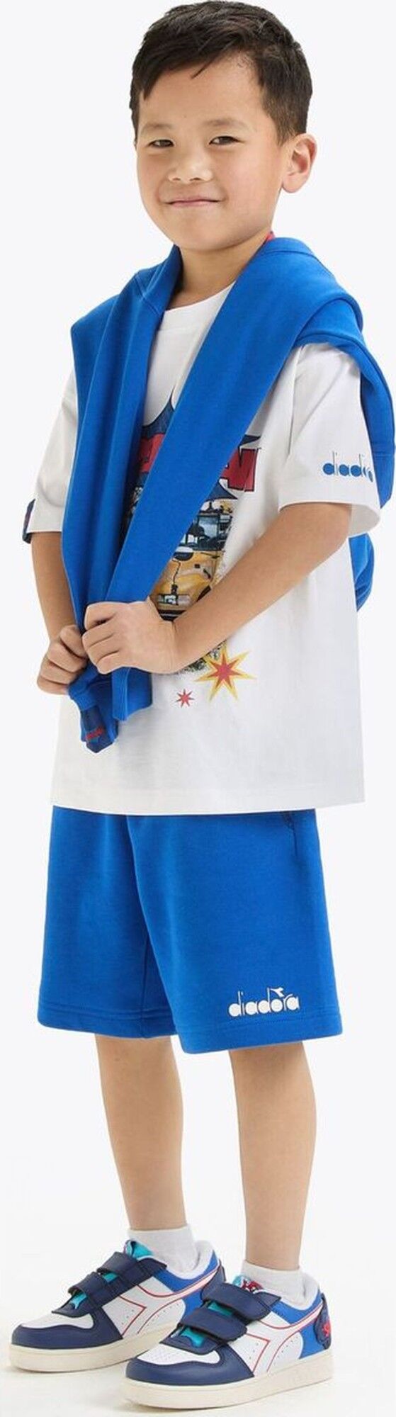 d8818cf360fed4cb2ad39282a97df1a5 DIADORA JU.T-SHIRT SS SUPERHEROES Optical White/Princess Blue
