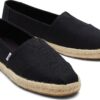 TOMS Recycled Cotton Women Alpargata Rope Black