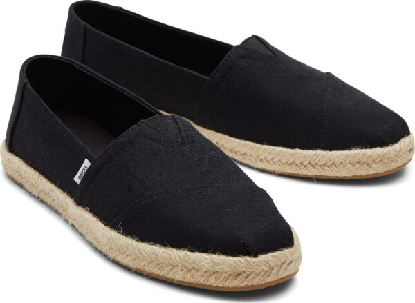 TOMS Recycled Cotton Women Alpargata Rope Black