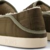 TOMS CANTEEN QUILTED WOVEN MEN'S SLIPPER 10021372 Olive