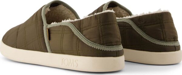 TOMS CANTEEN QUILTED WOVEN MEN'S SLIPPER 10021372 Olive
