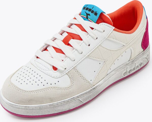 DIADORA Magic Basket Low Croco Wn Wht/Bachelor Button/Daiquiri