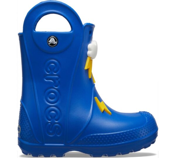 Crocs™ Handle It Lightning Bolt Rain Boot Kid's Blue Bolt