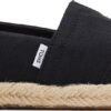 TOMS Recycled Cotton Women Alpargata Rope Black