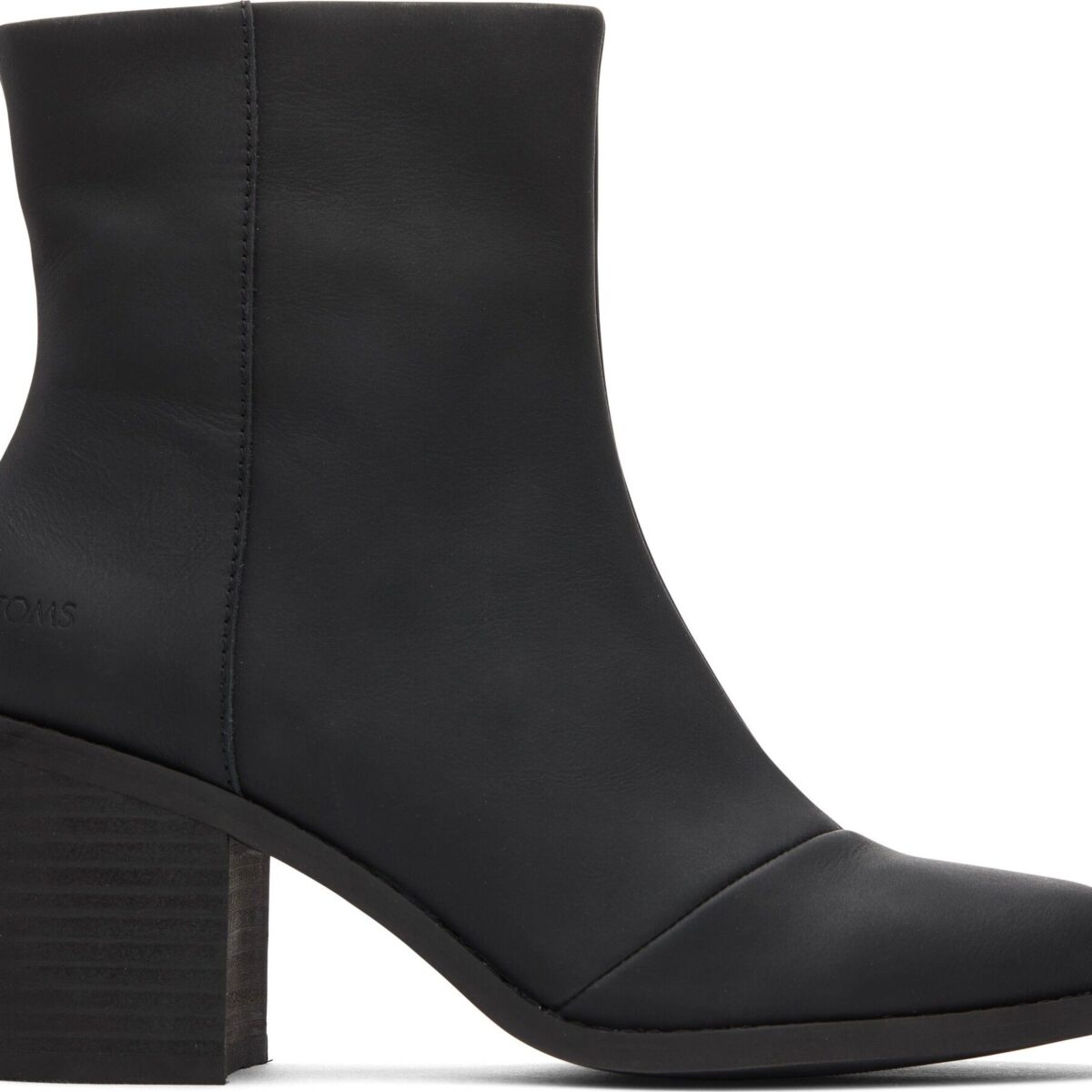 e166de9ac0dd0a95d411ef408f21de77 TOMS LEATHER WOMEN'S EVELYN BOOT 10020228 Black