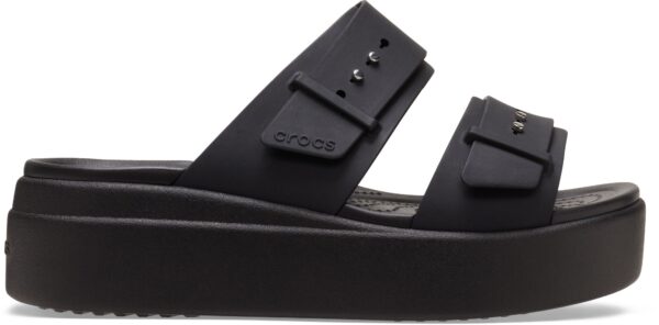 Crocs™ Brooklyn Sandal Low Wedge Women's Black