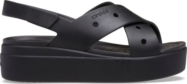 Crocs™ Brooklyn 4U Cross Strap Sandal Black