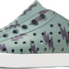 e6535a028cee6ae07b820eea5d8333c3 NATIVE Jefferson Print Youth Folk Green/Shell White/Onyx Lightning