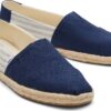TOMS Recycled Cotton Stripes? Men Alpargata Rope Navy