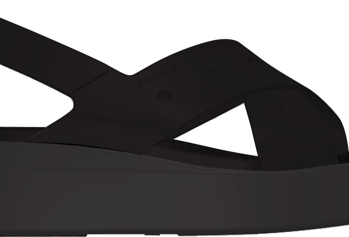 Crocs™ Brooklyn 4U Cross Strap Sandal Black
