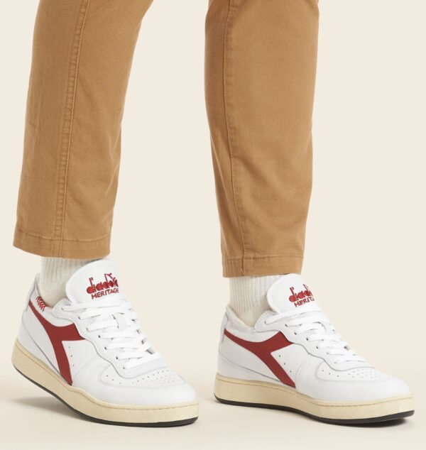 DIADORA Mi Basket Row Cut White/Garnet