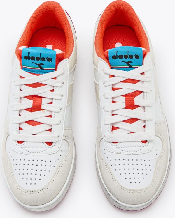 DIADORA Magic Basket Low Croco Wn Wht/Bachelor Button/Daiquiri