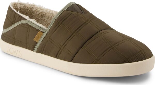 TOMS CANTEEN QUILTED WOVEN MEN'S SLIPPER 10021372 Olive