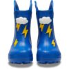 Crocs™ Handle It Lightning Bolt Rain Boot Kid's Blue Bolt