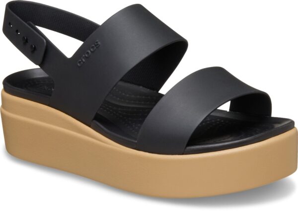 Crocs™ Brooklyn Low Wedge Womens Black/Cashew