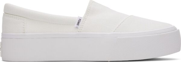 ff474944d6b1593f9e9976ece7013e1a TOMS Washed Women Alpargata Fenix Slip-On Platform White