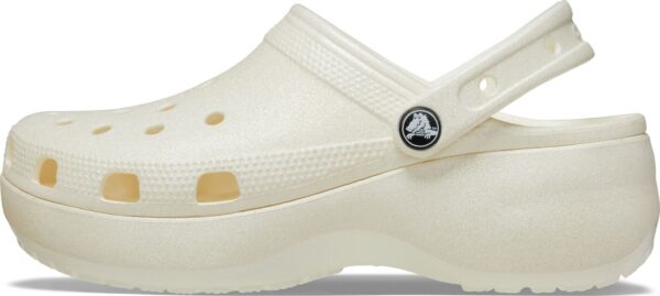 Crocs™ Classic Platform Glitter Clog W Chalk